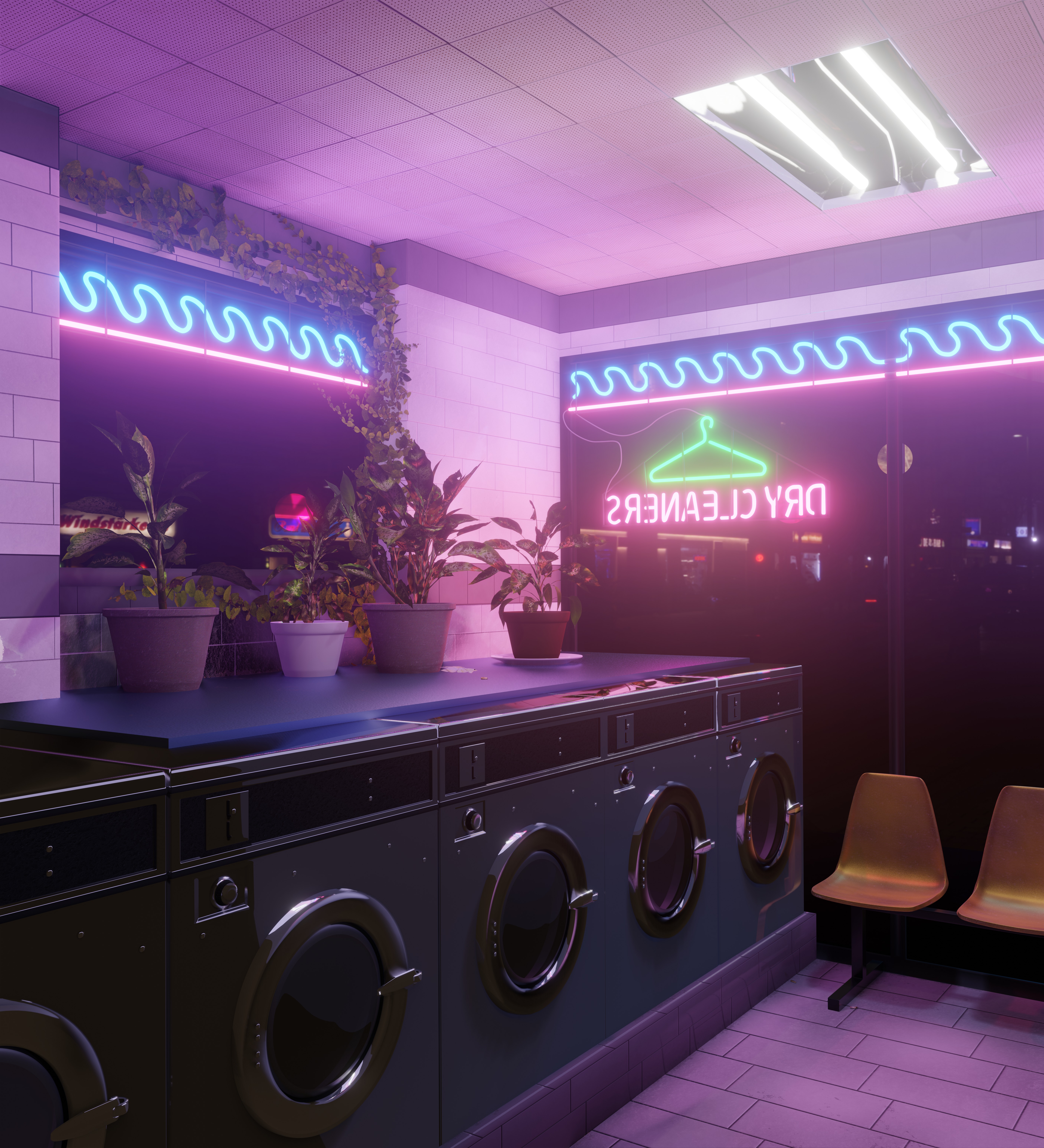 Neon Laundromat